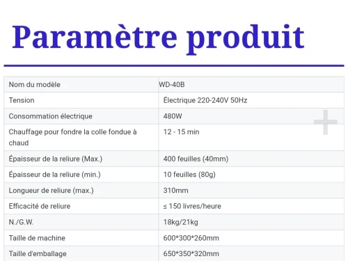 Encolleuse livre thermique semi automatique