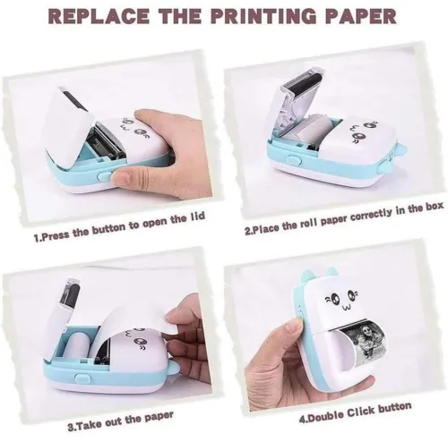 Mini imprimante thermique portable sans fil Bluetooth 200dpi طابعة حرارية محمولة