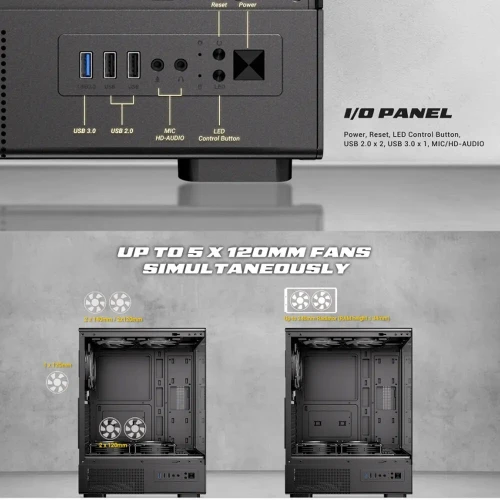ANTEC VCX300 5 FANS ARGB