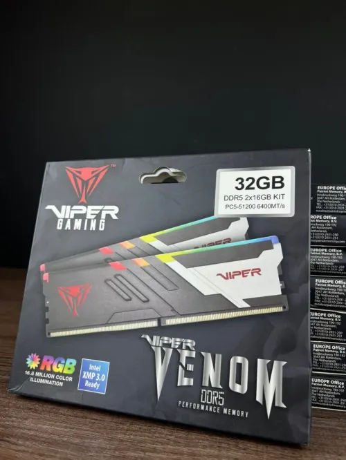 VIPERGAMING VIPERVENOM DDR5 32GB (2*16) 6400MT/S CL32 RGB