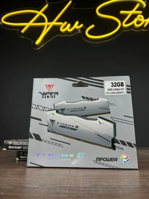 VIPERGAMING XTREME5 DDR5 32GB (2*16) 6400MT/S CL32 RGB SILVER