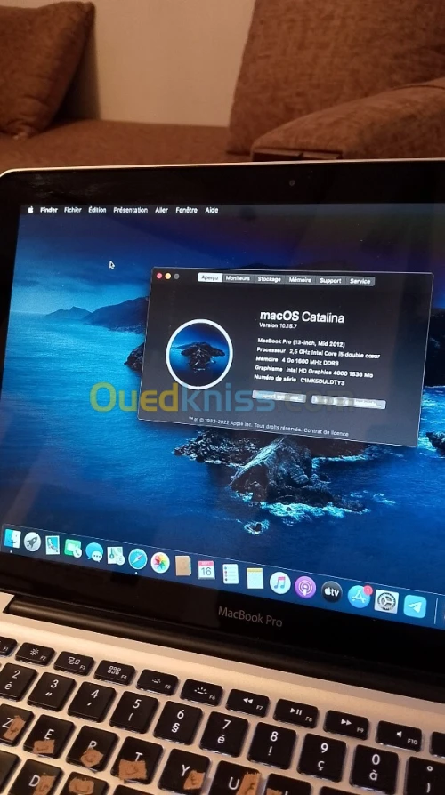 À vendre MacBook Pro 13" (Mid 2012) + chargeur original