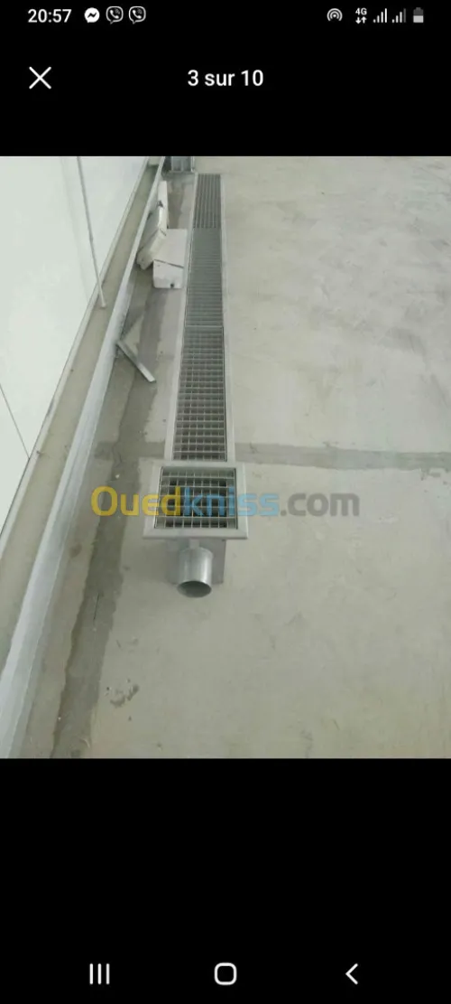 Caniveau et grille en inox alimentaire 304L 