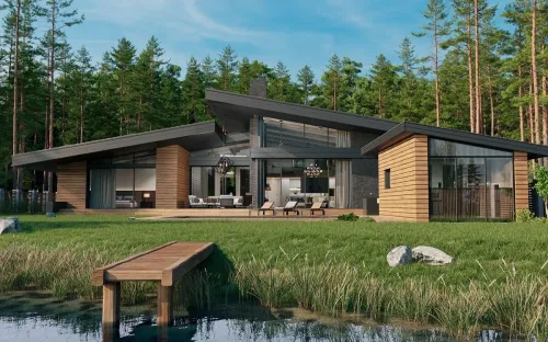Étude réalisation maison, préfabriqué moderne,