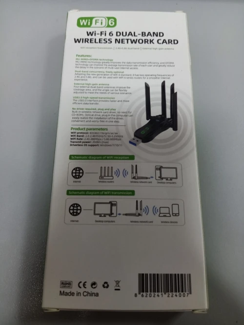 Adaptateur WiFi 6 + bluetooth 5.4