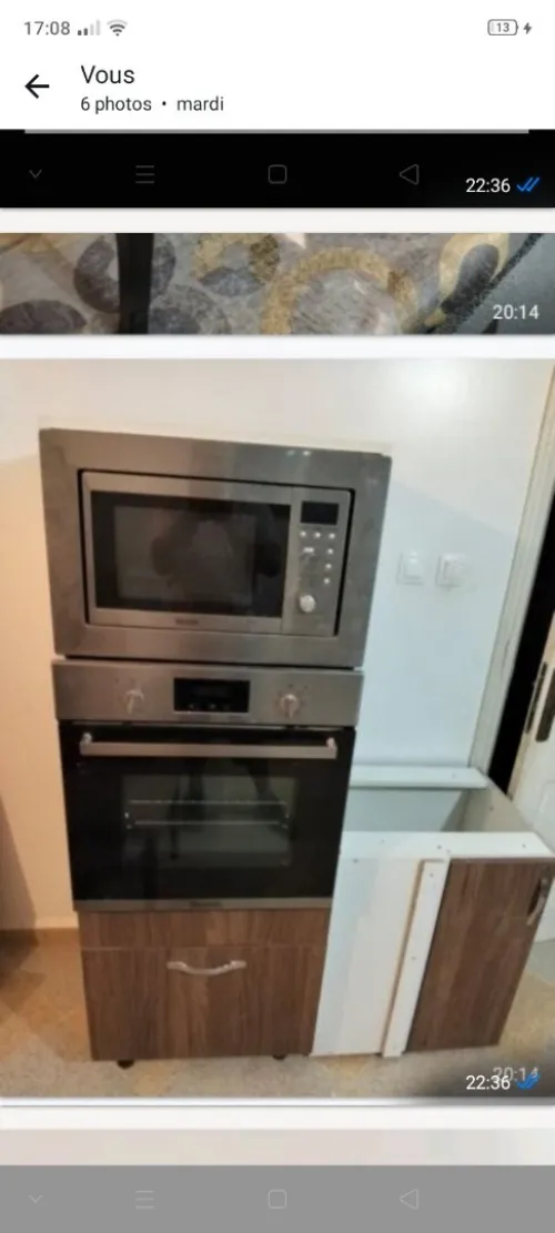 plaque cuisson 4 feux + hotte cuisine + four electrique encastrable + micro-onde encastrable inox