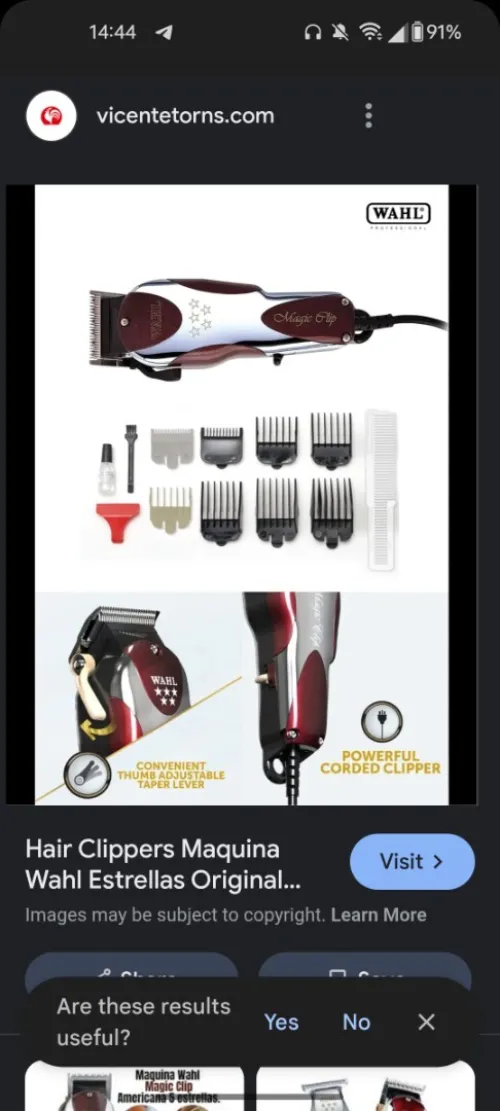 Tondeuse Wahl magic clip avec fil