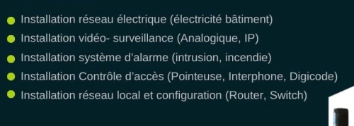 Électricien et installation du camera de surveillance 