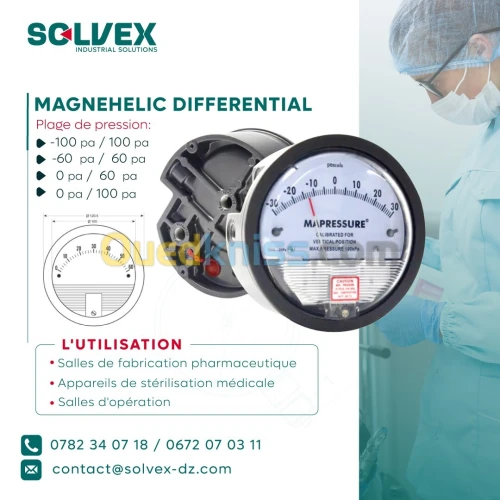 Magnehelic différentiel manomètre de SAS