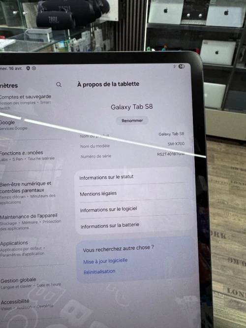 Samsung Galaxy tab S8 8G 256G etat comme neuf