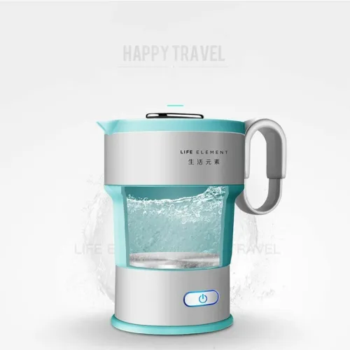 Bouilloire Électrique Pliable en Silicone Alimentaire avec Gobelet Pliable  غلاية مياه قابلة للطي ومحمولة