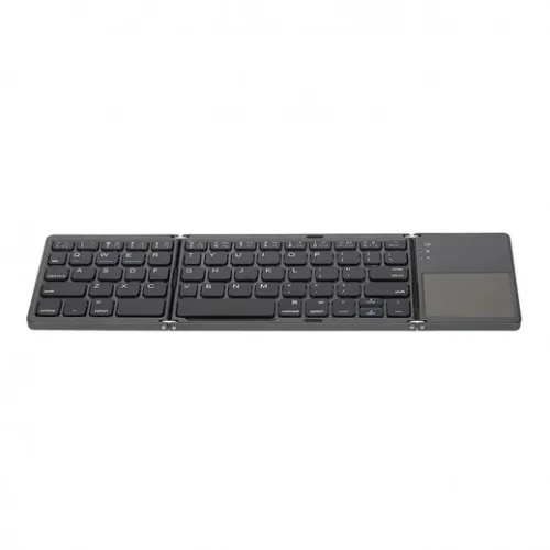 JEQANG ULTRA THIN MINI BLUETOOTH 5.2 FOLDABLE KEYBOARD WIRELESS FOLDING BT WITH TOUCH PAD KEYBOARD 