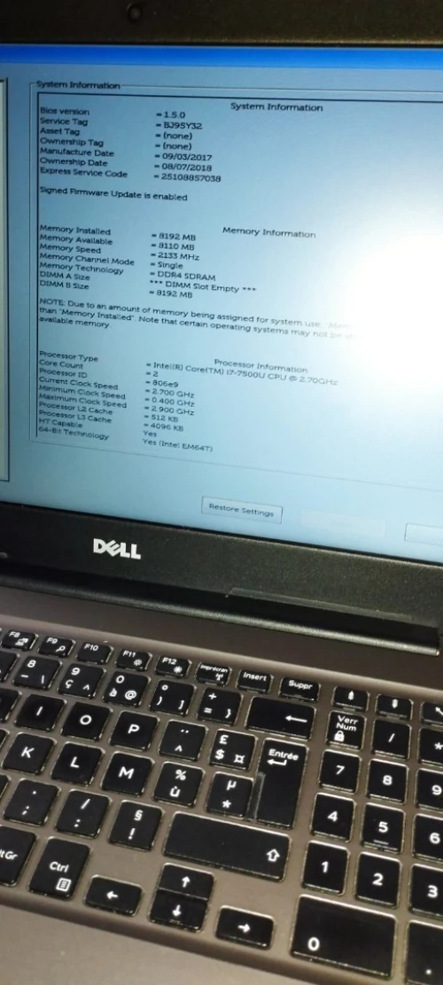 Dell I7 7eme 8g 1to double carte graphique 