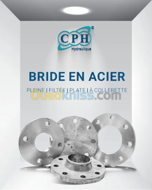 BRIDE EN ACIER PLEINE / FILTÉE / PLATE / À COLLERETTE