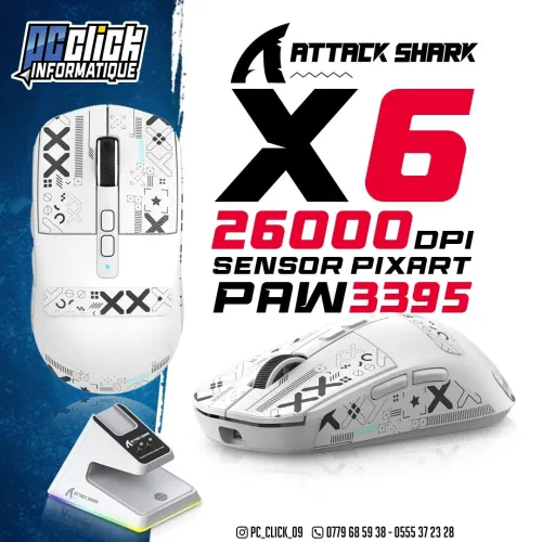 ATTACK SHARK X6 Three Modes Gaming Mouse With Charging Dock