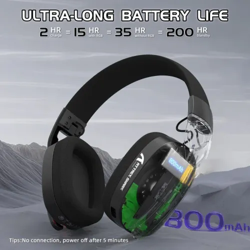 ATTACK SHARK L90 Foldable RGB Ultra-Light Tri-Mode Gaming Headset