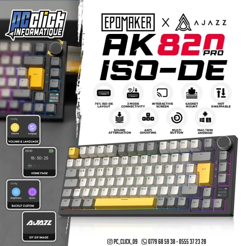 Epomaker x Ajazz AK820 Pro 75% Mechanical Keyboard