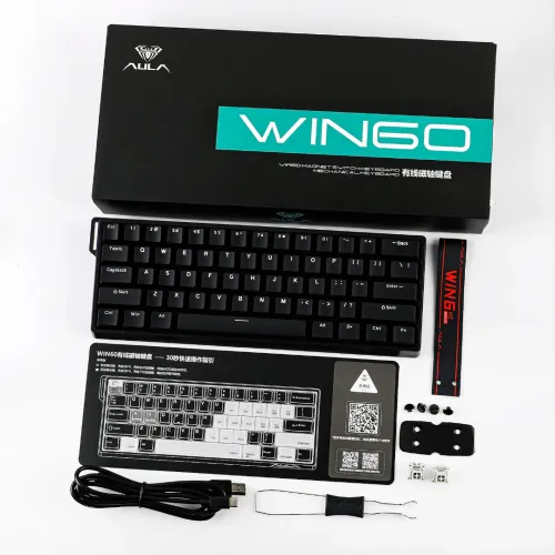 RVB CLAVIER AULA WIN60 HE STANDARD 60% MAGNETIC SWITCH 8K POLLING RATE 0.02 RT SIDE PRINTING