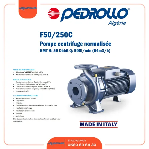Pompes Centrifuges Normalisées | Marque: PEDROLLO -  مضخات صناعية| علامة بيدرولو