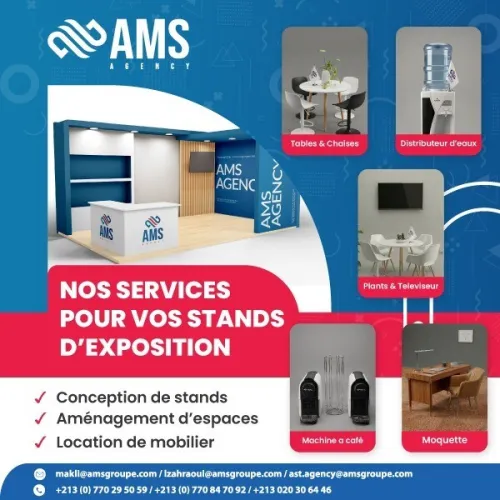 Amenegament de stand et location d'équipements evenementiels