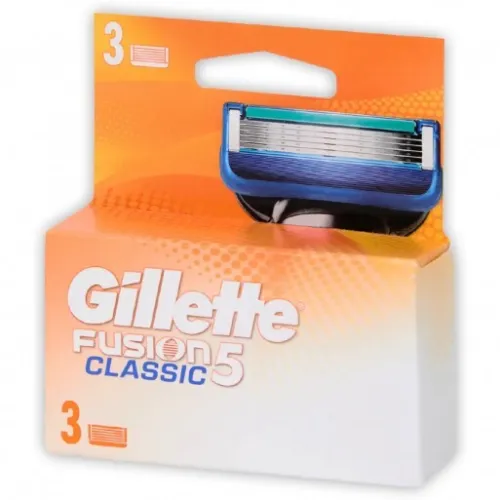 GILLETTE FUSION CLASSIC 5 CARTOUCHES (3 PIÈCES)
