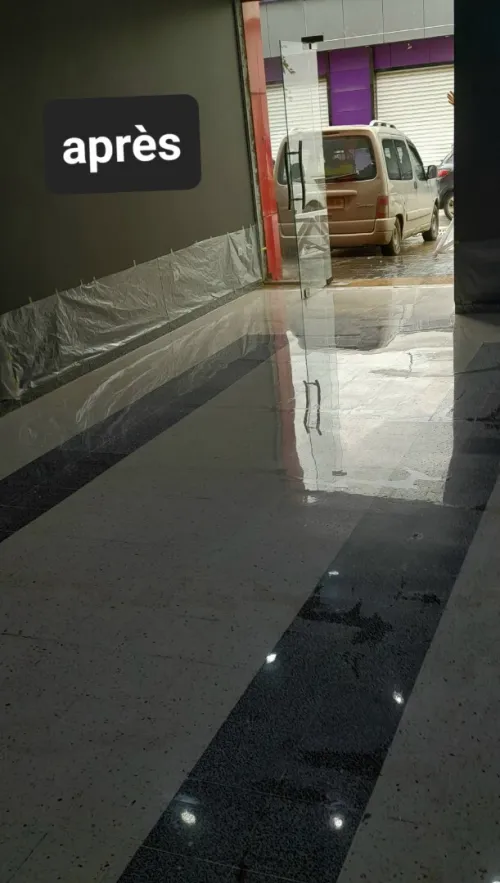 Ponçage et lustrage de carrelage et  marbre