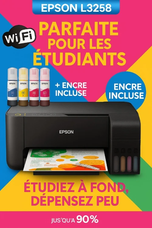 Epson EcoTank L3258 NEUVE sous emballage  Ultra Économique, Wi-Fi & Multifonction