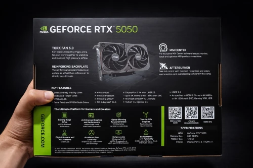 Carte graphique : MSI GeForce RTX 5050 SHADOW 2X OC
