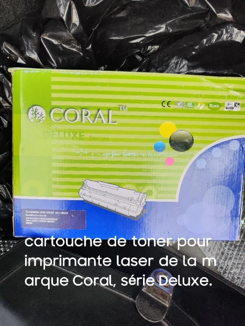 cartouche de toner laser de marque Coral, faisant partie de la série Deluxe.