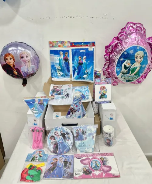 Coffret anniversaire theme Frozen alger ديكورات اعياد الميلاد للأطفال 