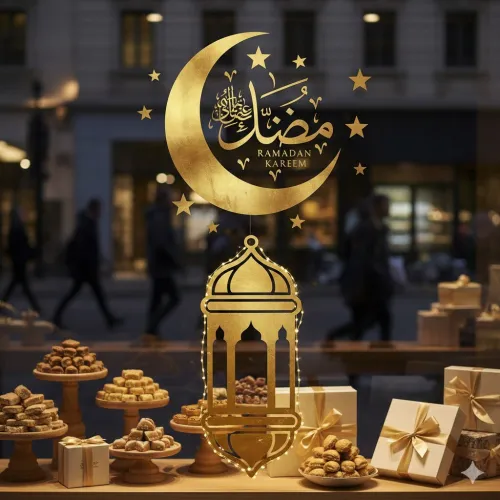 Décoration des vitrines Ramadan تزيين واجهات المحلات