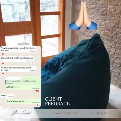 Pouf beanbag Poire Grande Orthopédique pour un Soutien Optimal.