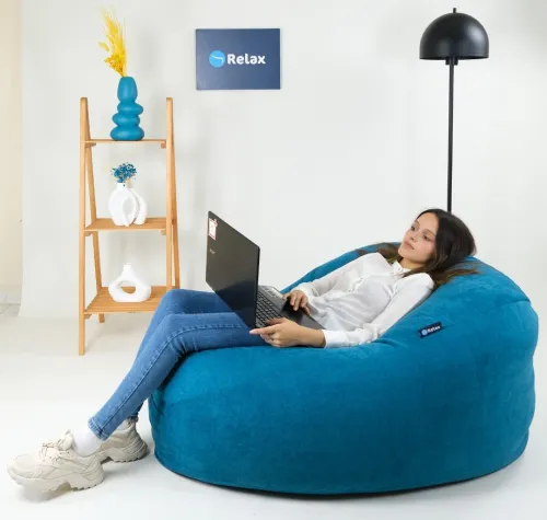 Pouf beanbag Poire Grande Orthopédique pour un Soutien Optimal.
