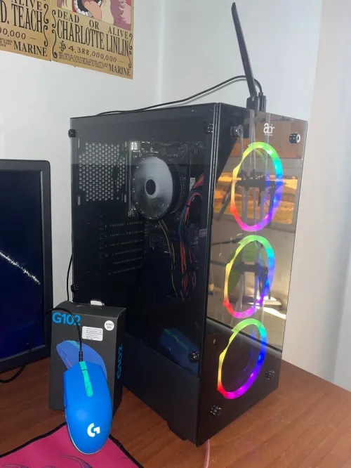 Pc ryzen5 5600 g 16g ram 400w 256g ssd boitier 3 fan rgb 