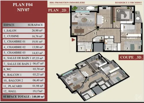 Vente Appartement F4 Alger Dely brahim