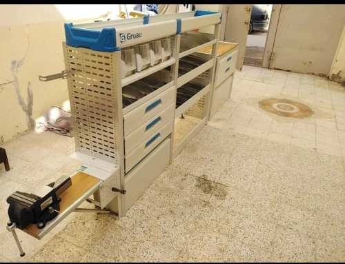 Etagere de rangement metalique d'atelier