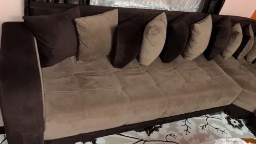 Fauteuil L marron 7 place