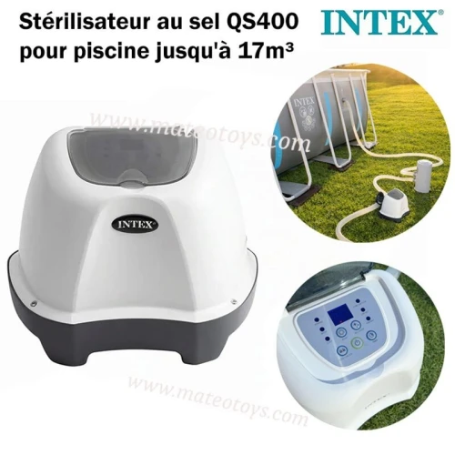 Stérilisateur Au Sel QS400 Pour Piscine Jusquà 17m Intex
