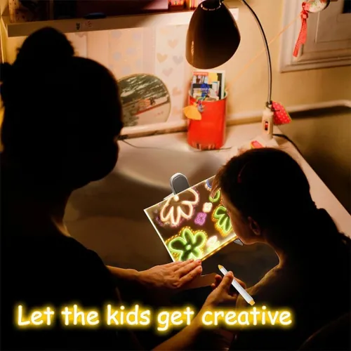 Tableau à Dessin LED coloré avec 4 stylos 30x20cm