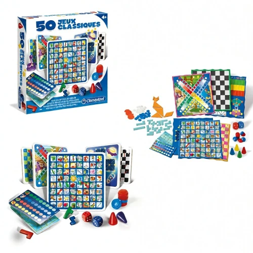 Coffret Jeux De Société 50 Jeux Classiques Clementoni