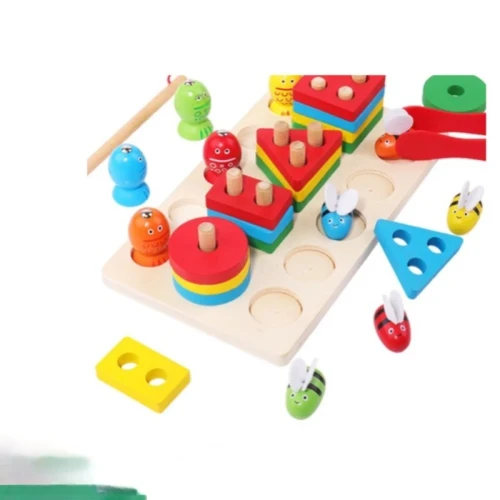 Jeu de tri en bois Montessori Pegboard