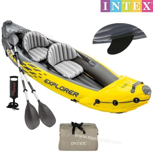 Kayak gonflable Explorer K2 Pour 2 Personnes Avec Rames Et Pompe Incluses  Intex
