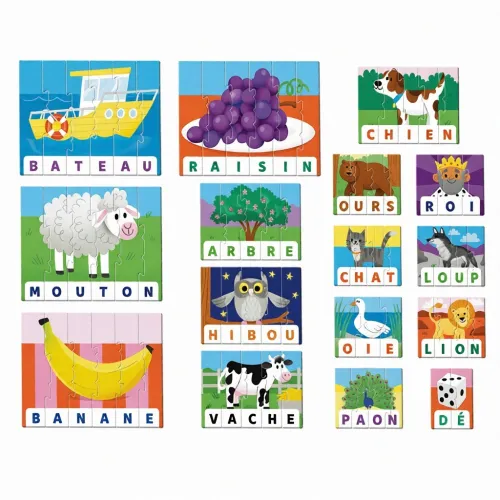 Des puzzles pour apprendre à composer des mots  Clementoni