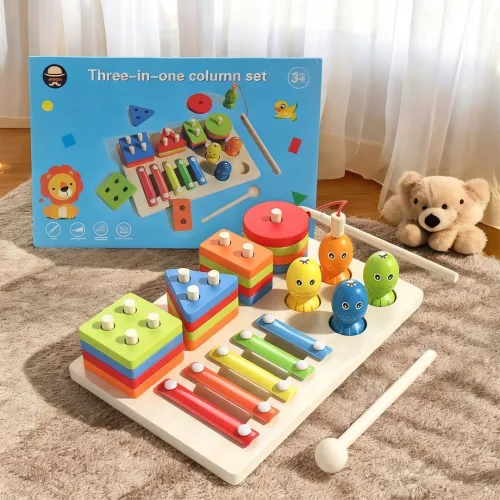 Jeu de Pêche Musical éducatif en Bois