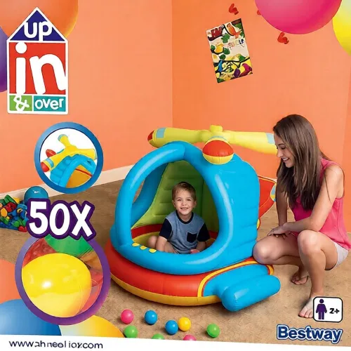 Piscine à balles, Hélicoptère gonflable pour enfant + 50 balles  Bestway