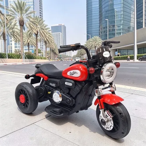 Moto électrique pour enfant Style classique rouge et noir
