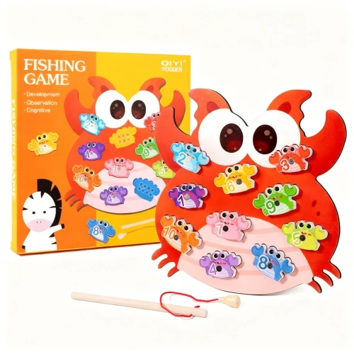 Jeu de Pêche en Bois pour Enfants