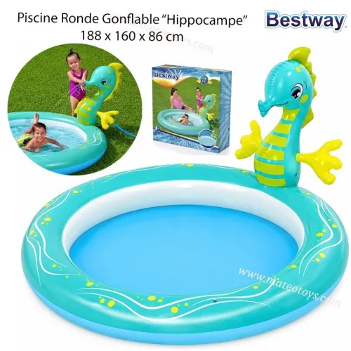 Piscine Ronde Gonflable Hippocampe 188 x 160 x 86 cm Bestway