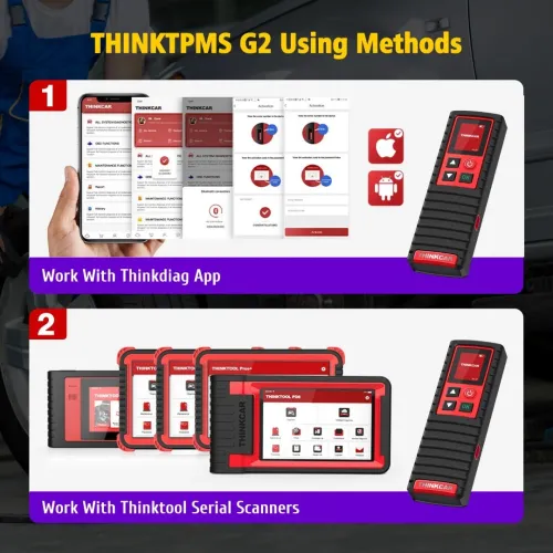 THINKCAR-TPMS G2 Surveillance de pression Pneus lecteur de code Programmation Activation du capteur
