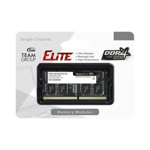 TEAMGROUP 16GB DDR4-3200 SODIMM LAPTOP